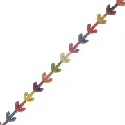 15.5x14mm Anchor dyed imitation Howlite beads - Multicoloured x37cm