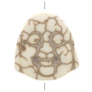 20x19mm Buddha bead dyed imitation Howlite - Ivory x1|raw }}