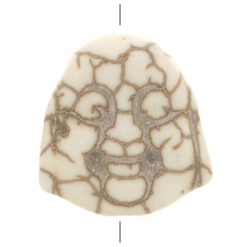 20x19mm Buddha bead dyed imitation Howlite - Ivory x1