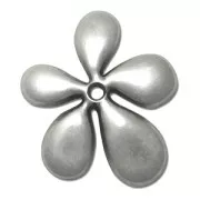 Flower Bead 60mm Antique Silver Plating x1