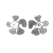 bead cap Petal-shaped 15mm Antique Silver Plating x1