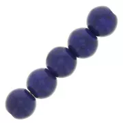 4mm Imitation Howlite Dyed Round beads - Dark Blue x30