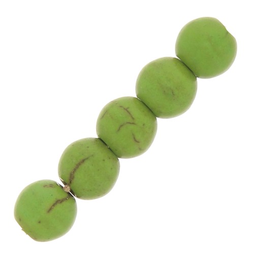 6mm Imitation Howlite Dyed Round beads - Light Green x20