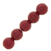8mm Imitation Howlite Dyed Round beads - Redx10