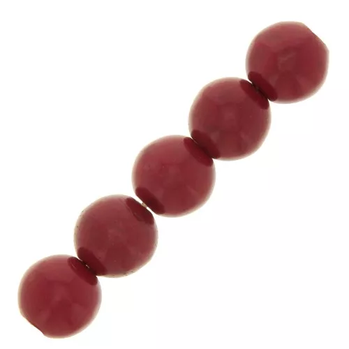 8mm Imitation Howlite Dyed Round beads - Redx10
