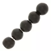 8mm Imitation Howlite Dyed Round beads - Black x10