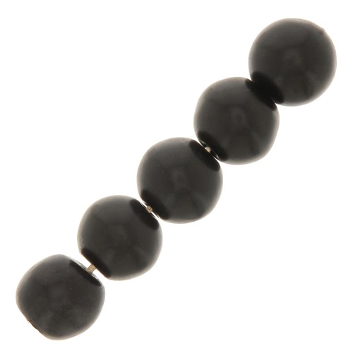 8mm Imitation Howlite Dyed Round beads - Black x10