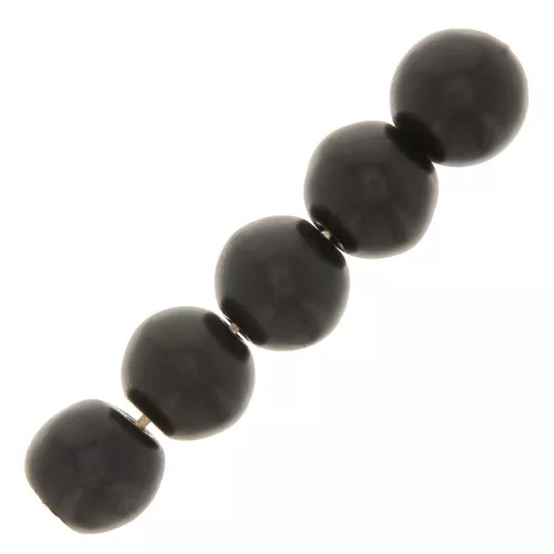 8mm Imitation Howlite Dyed Round beads - Black x10