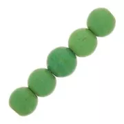 8mm Imitation Howlite Dyed Round beads - Green x10