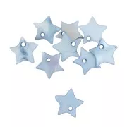 Mother-of-Pearl star-shaped Sequins 12mm Blue Jean x10
