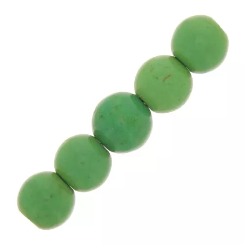 10mm Imitation Howlite Dyed Round beads - Green x10