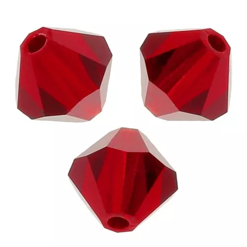 3mm Preciosa Crystal Bicones - MC Bead Rondell - Light Siam x30