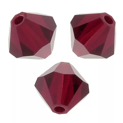 3mm Preciosa Crystal Bicones - MC Bead Rondell - Siam x30