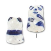 Ceramics Panda 19x12mm White/Blue x1|raw }}