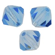 3mm Preciosa Crystal Bicones - MC Bead Rondell - Aquamarine x30