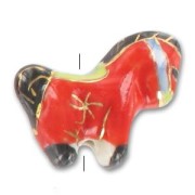 Ceramics Horse 21x28mm Red x1|raw }}