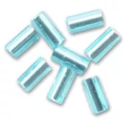 Miyuki Bugles 3mm BGL1-018 - Aqua Silver Lined x10g