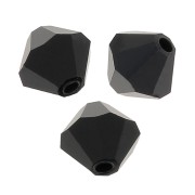 3mm Preciosa Crystal Bicones - MC Bead Rondell - Jet x30|raw }}