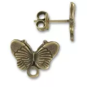 Earstuds butterfly shaped 16mm Bronze tone x2
