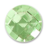 Faceted glass cabochon 14mm Peridot x1|raw }}