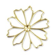 Light pendants flowers 40mm Gold tone x6|raw }}