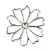 Light pendants flowers 40mm black  nickel tone x6