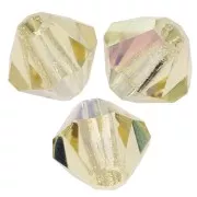 3mm Preciosa Crystal Bicones - MC Bead Rondell - Jonquil AB x30