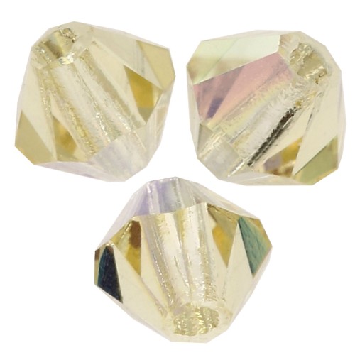 3mm Preciosa Crystal Bicones - MC Bead Rondell - Jonquil AB x30