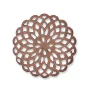 Light filigrees Rosette 45mm Old copper tone x6