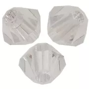 3mm Preciosa Crystal Bicones - MC Bead Rondell - Crystal Argent Flare x30