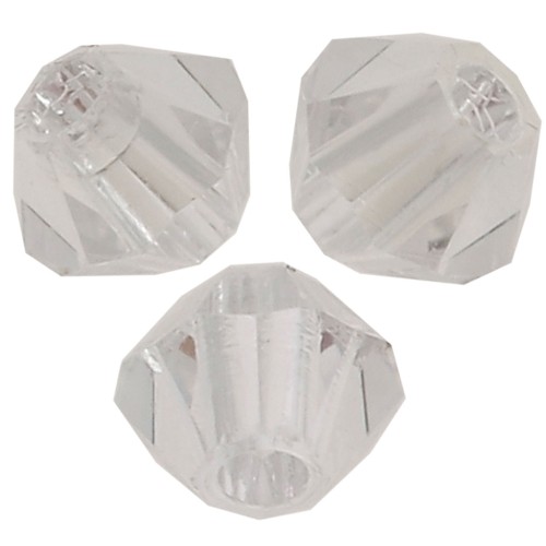 3mm Preciosa Crystal Bicones - MC Bead Rondell - Crystal Argent Flare x30