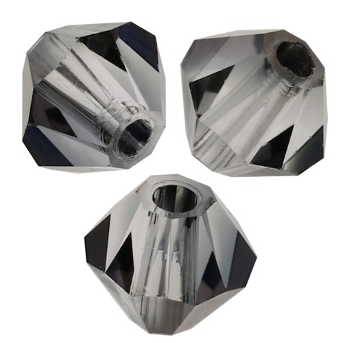 3mm Preciosa Crystal Bicones - MC Bead Rondell - Crystal Valentinite x30