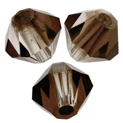 3mm Preciosa Crystal Bicones - MC Bead Rondell - Crystal Venus x30