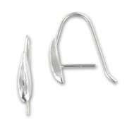 925 Sterling Silver Pendant holder earwires 18mm x2
