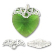 925 Sterling Silver Pendant holder for 6228 18x17,5 mm x1