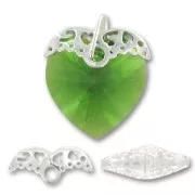 925 Sterling Silver Pendant holder for 6228 18x17,5 mm x1