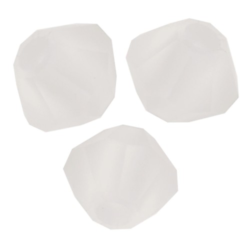 3mm Preciosa Crystal Bicones - MC Bead Rondell - Crystal Matt x30