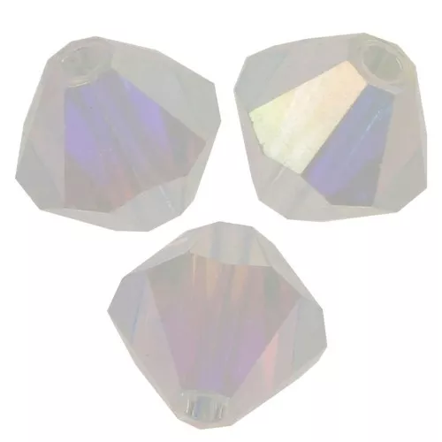 5mm Preciosa Crystal Bicones - MC Bead Rondell - Crystal AB 2X x12