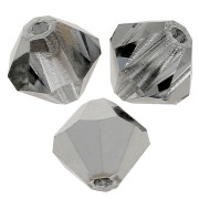 5mm Preciosa Crystal Bicones - MC Bead Rondell - Crystal Labrador Half x12