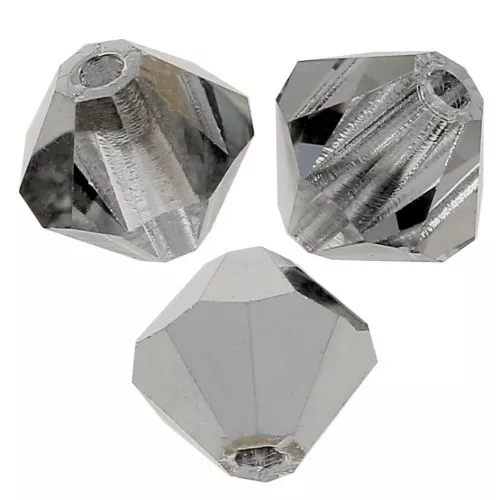 5mm Preciosa Crystal Bicones - MC Bead Rondell - Crystal Labrador Half x12