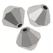 5mm Preciosa Crystal Bicones - MC Bead Rondell - Crystal Labrador Full x12