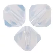 5mm Preciosa Crystal Bicones - MC Bead Rondell - White Opal x12