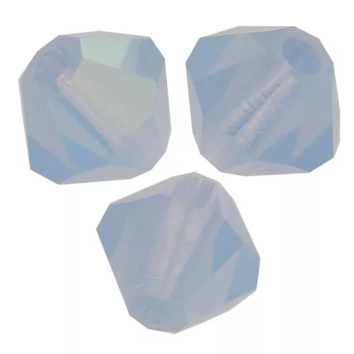 5mm Preciosa Crystal Bicones - MC Bead Rondell - Light Sapphire Opal x12