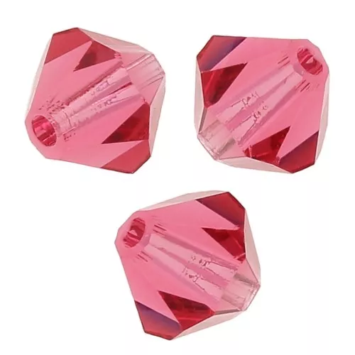 5mm Preciosa Crystal Bicones - MC Bead Rondell - Indian Pink x12