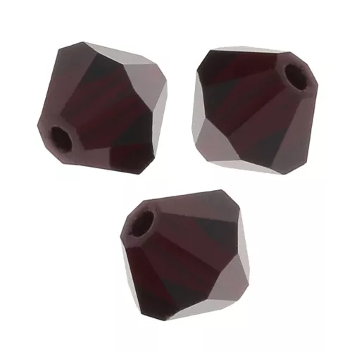 5mm Preciosa Crystal Bicones - MC Bead Rondell - MC Bead Rondell - Garnet x12
