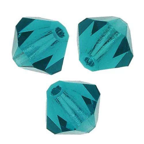 5mm Preciosa Crystal Bicones - MC Bead Rondell - Blue Zircon x12
