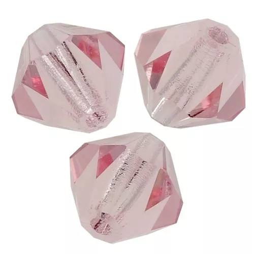 5mm Preciosa Crystal Bicones - MC Bead Rondell - Light Rose x12