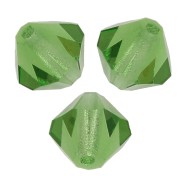5mm Preciosa Crystal Bicones - MC Bead Rondell - Peridot x12