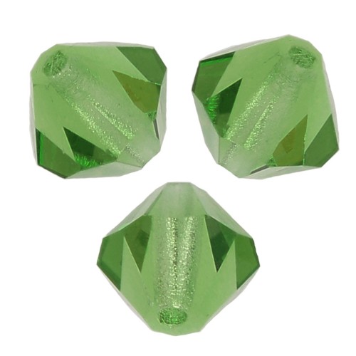 5mm Preciosa Crystal Bicones - MC Bead Rondell - Peridot x12
