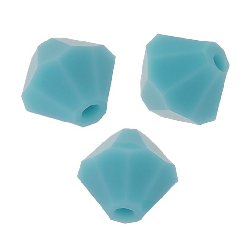 5mm Preciosa Crystal Bicones - MC Bead Rondell - Turquoise x12